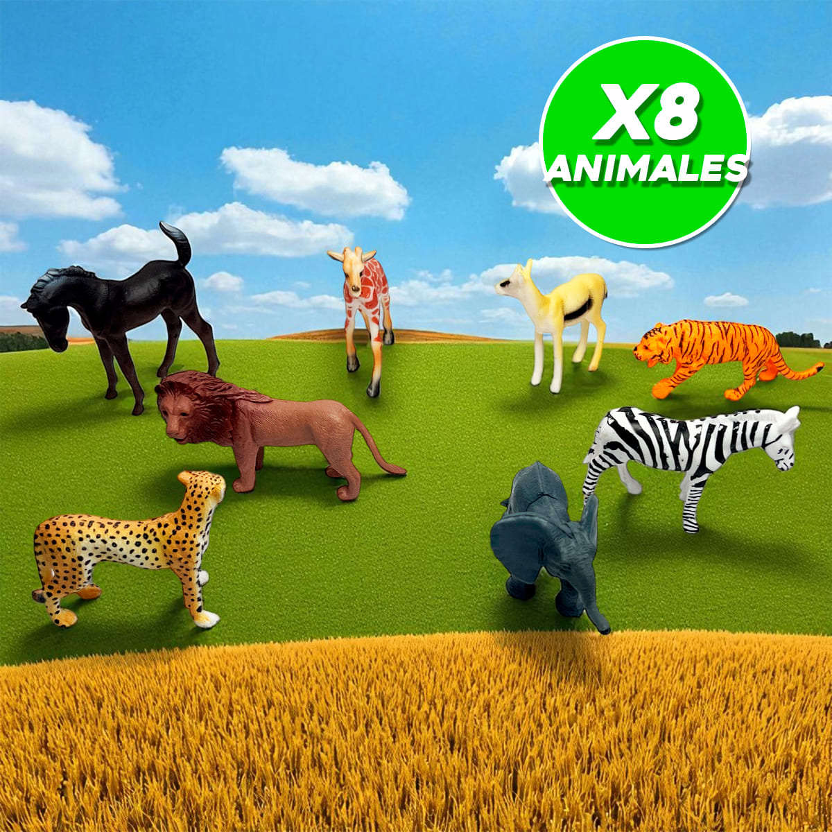 Miniatura 6 de Set de Animales x8 Salvajes AT144